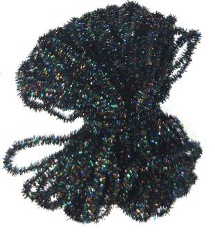 1 mm Synthetic Peacock Herl Black