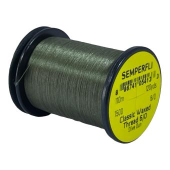 Classic Waxed Thread 6/0 Olive Dun 110 meter