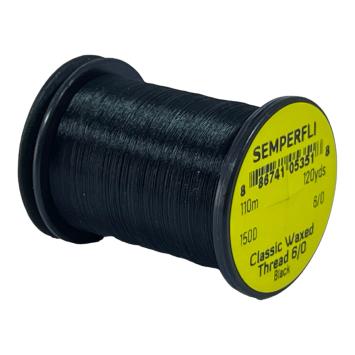 Classic Waxed Thread 6/0 Black 110 meter