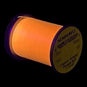 Classic Waxed Thread 6/0 Fluo Orange 110 meter