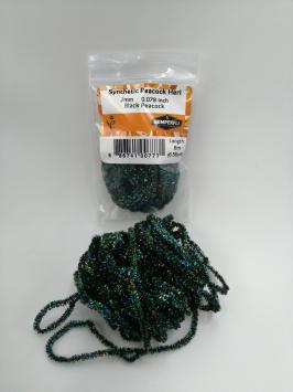 2 mm Synthetic Peacock Herl Black 